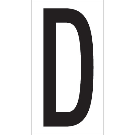 3 <span class='fraction'>1/2</span>" "D" Vinyl Warehouse Letter Labels