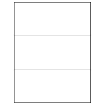 8 x 3 <span class='fraction'>1/2</span>" White Rectangle Laser Labels