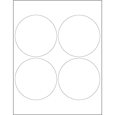 4" Glossy White Circle Laser Labels