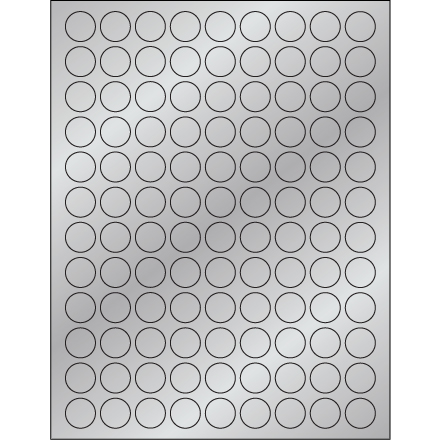 3/4" Silver Foil Circle Laser Labels