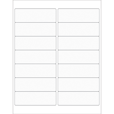 4 x 1 <span class='fraction'>1/3</span>" Clear Rectangle Laser Labels