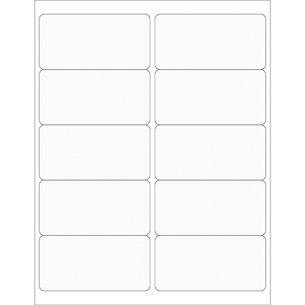 4 x 2" Clear Rectangle Laser Labels