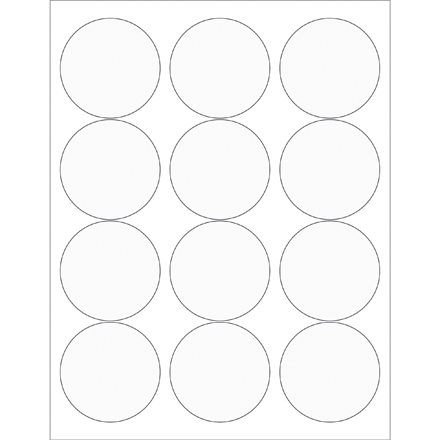 2 <span class='fraction'>1/2</span>" Clear Circle Laser Labels