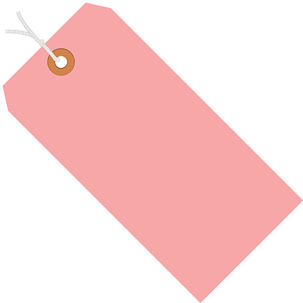 3 <span class='fraction'>1/4</span> x 1 <span class='fraction'>5/8</span>" Pink 13 Pt. Shipping Tags - Pre-Strung
