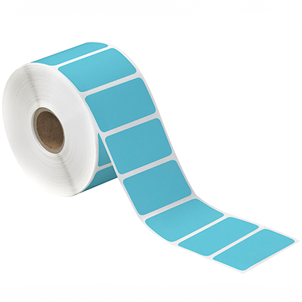 2 x 1" Blue  Desktop Direct Thermal Label
